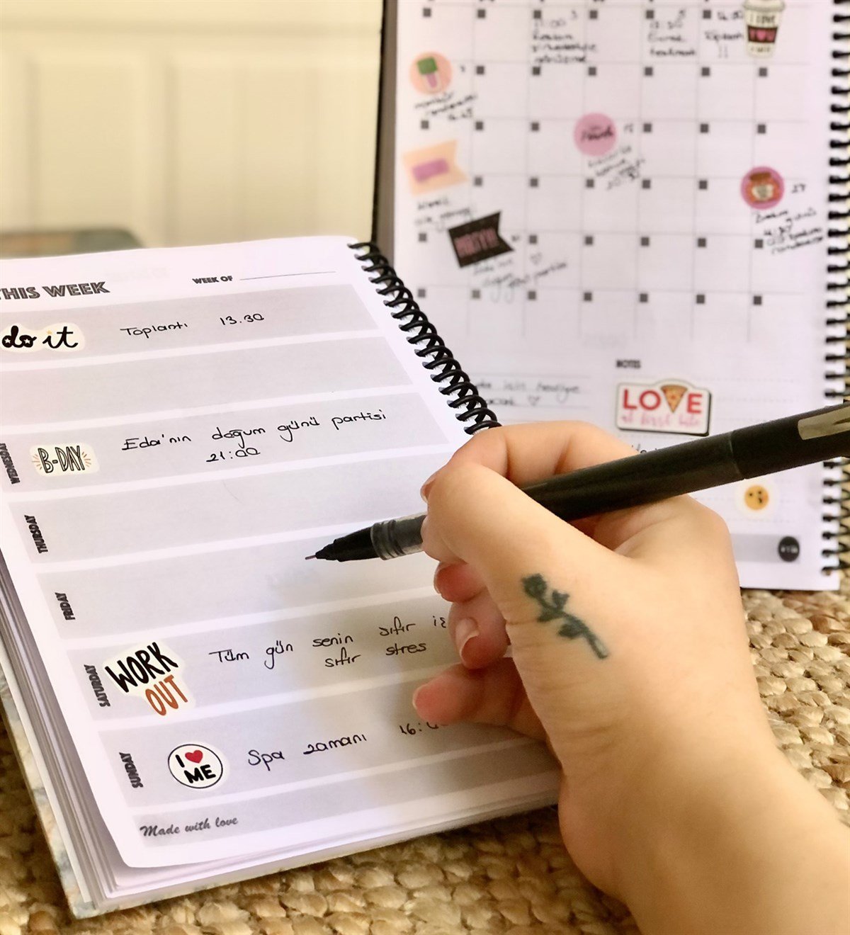 Baykuş Tarihsiz Haftalık PlanlayıcıGiftmodaGmp-020