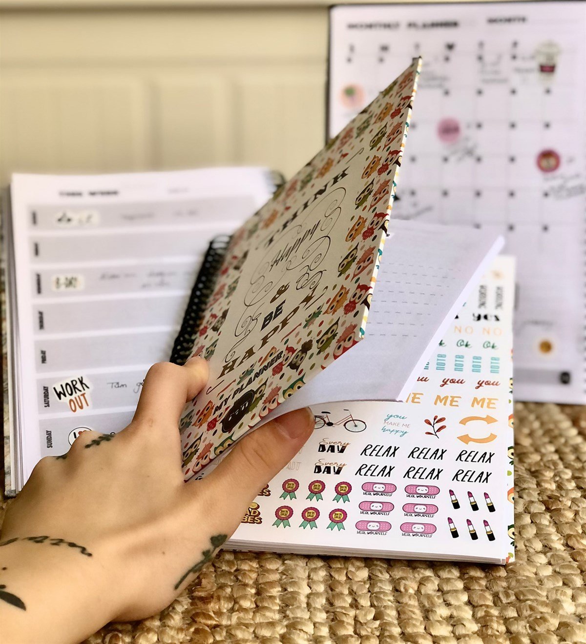 Baykuş Tarihsiz Haftalık PlanlayıcıGiftmodaGmp-020