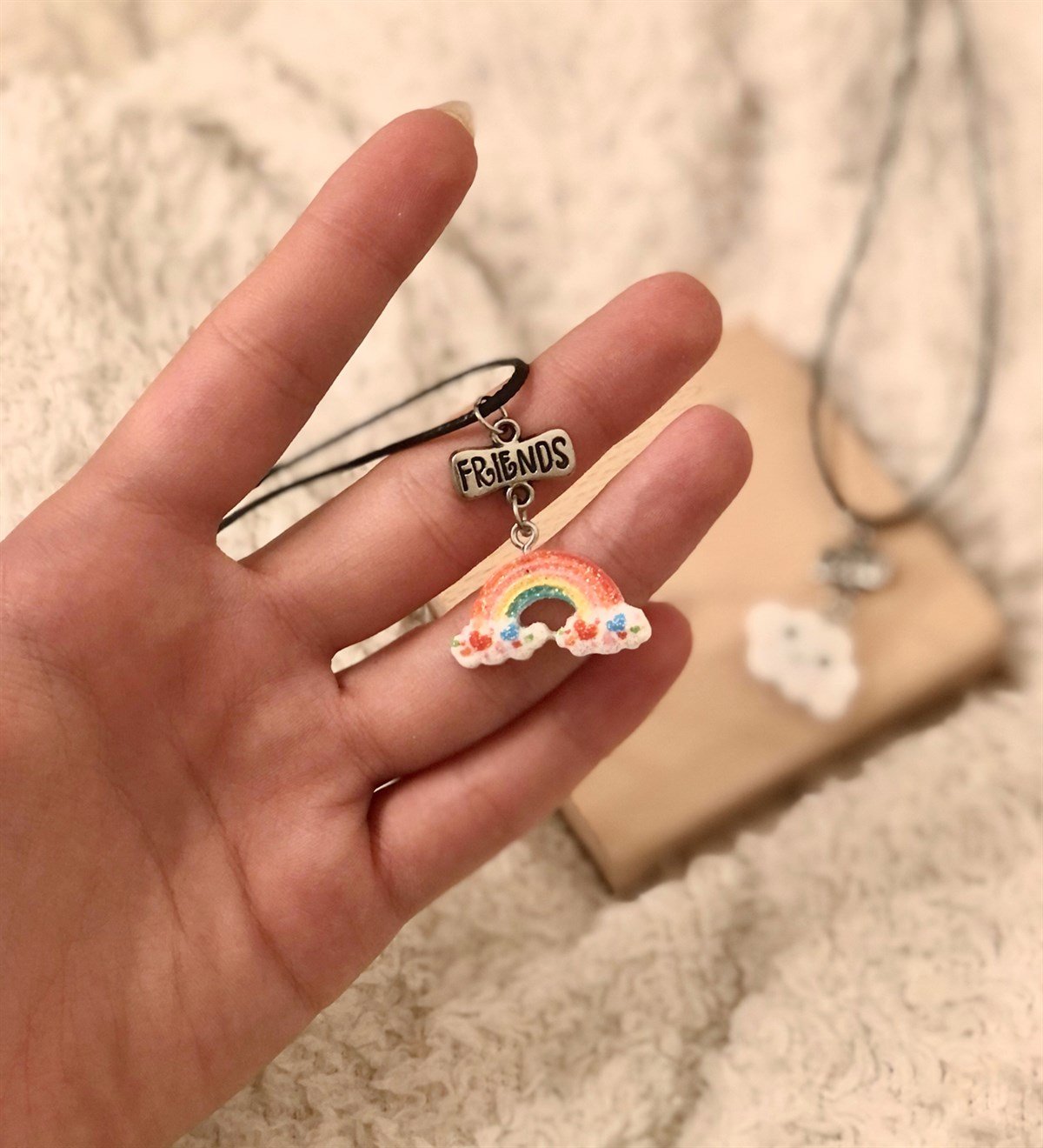 Best Friends Ay Ve Gökkuşağ KolyeGiftmodaGmky100001