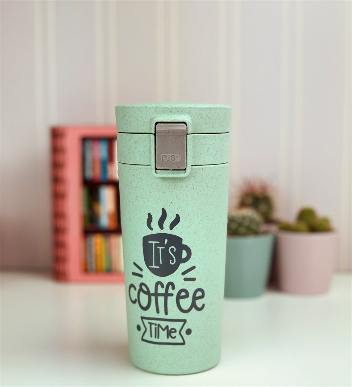 Coffee Time Yeşil Cam KupaGiftmodaCoffee-Mavi-Cam-Kupa