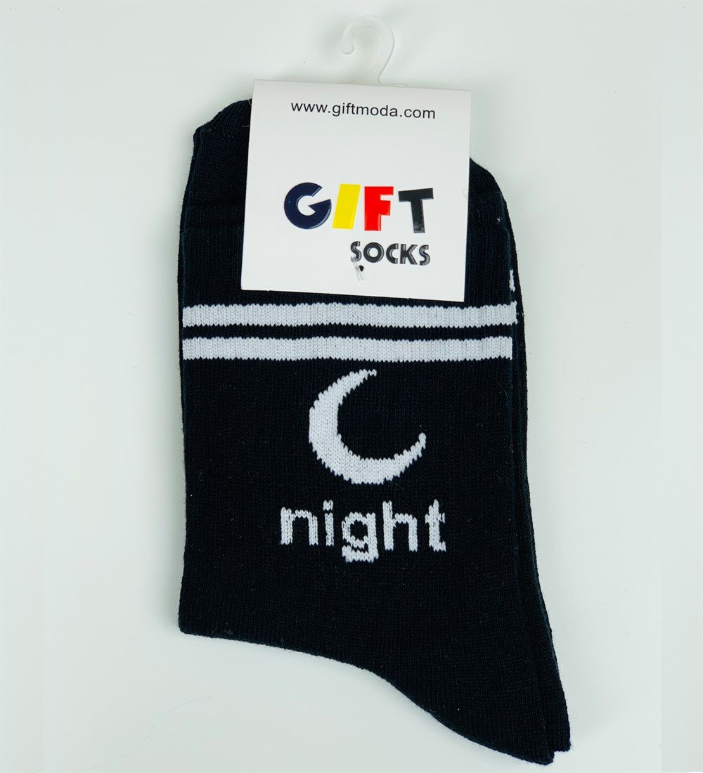Day Night Tasarımlı 2'li ÇorapGiftmodaDay-Night-Tasarimli-2li-Çorap
