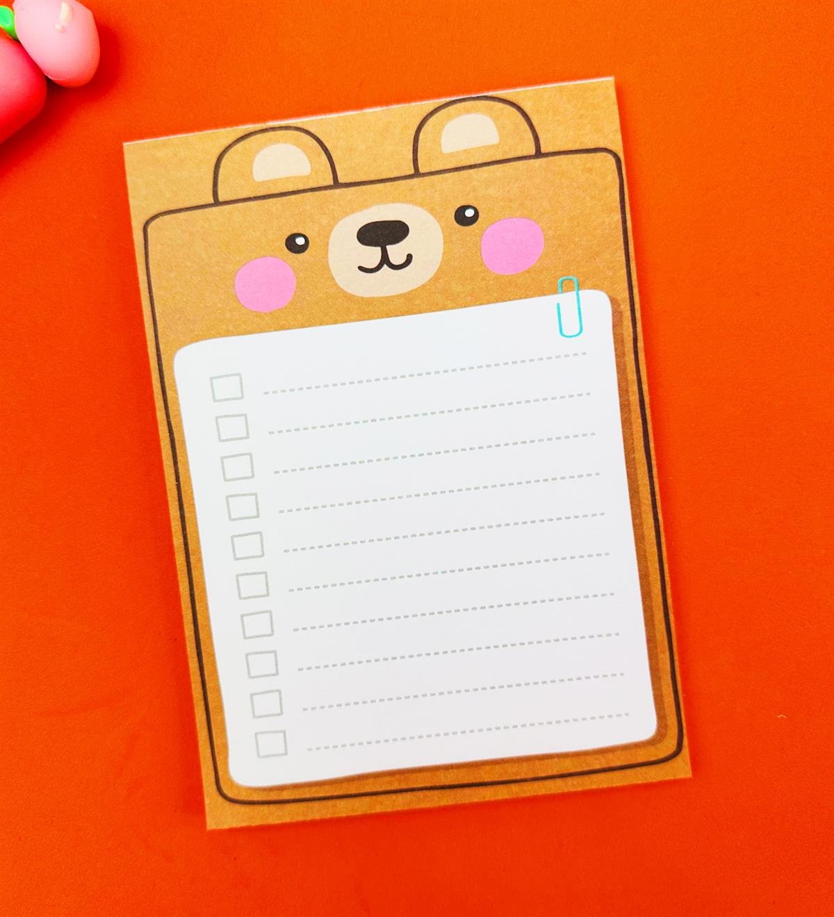 Ayı Tasarımlı To Do List Yapılacak ListesigiftmodaBAM-Pln-11	