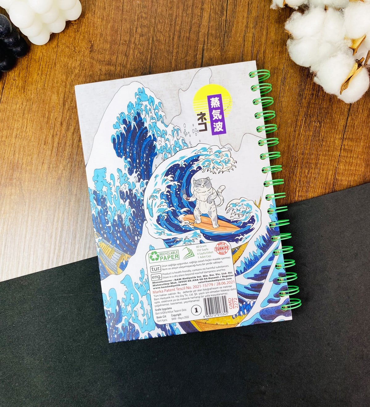 Anime Kedi Tasarımlı Konuşan Ajandagiftmoda Gmd100425