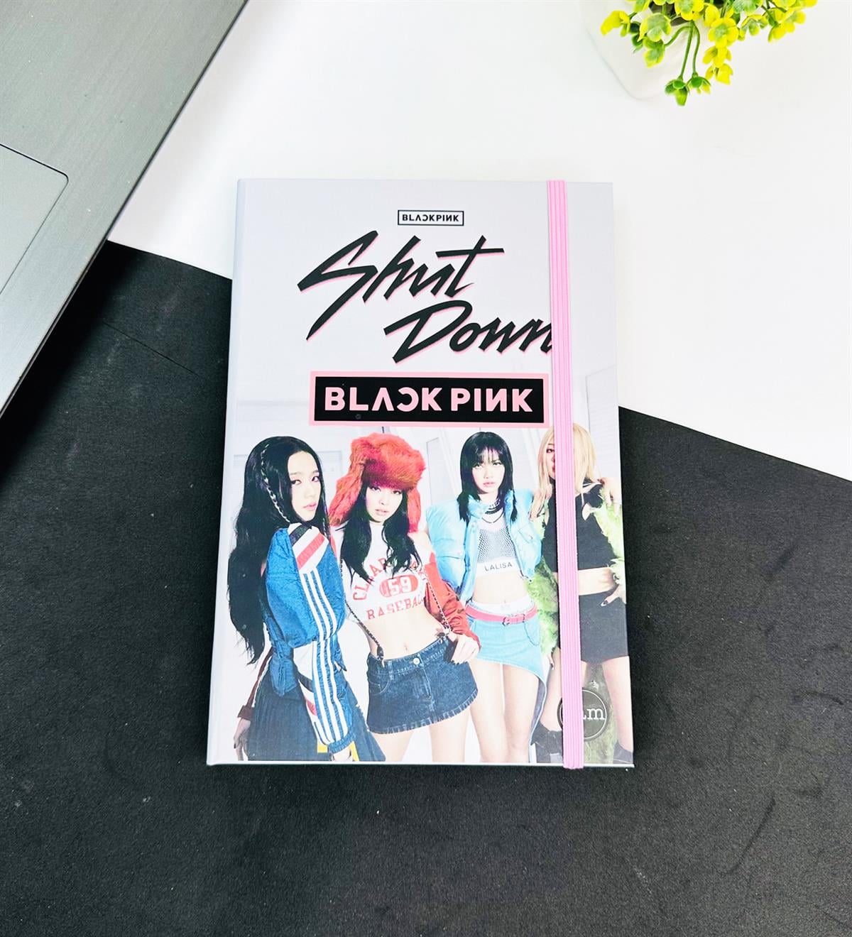 Black Pink Shut Down Tasarımlı Lastikli Defter	giftmodaGMD0001-18	