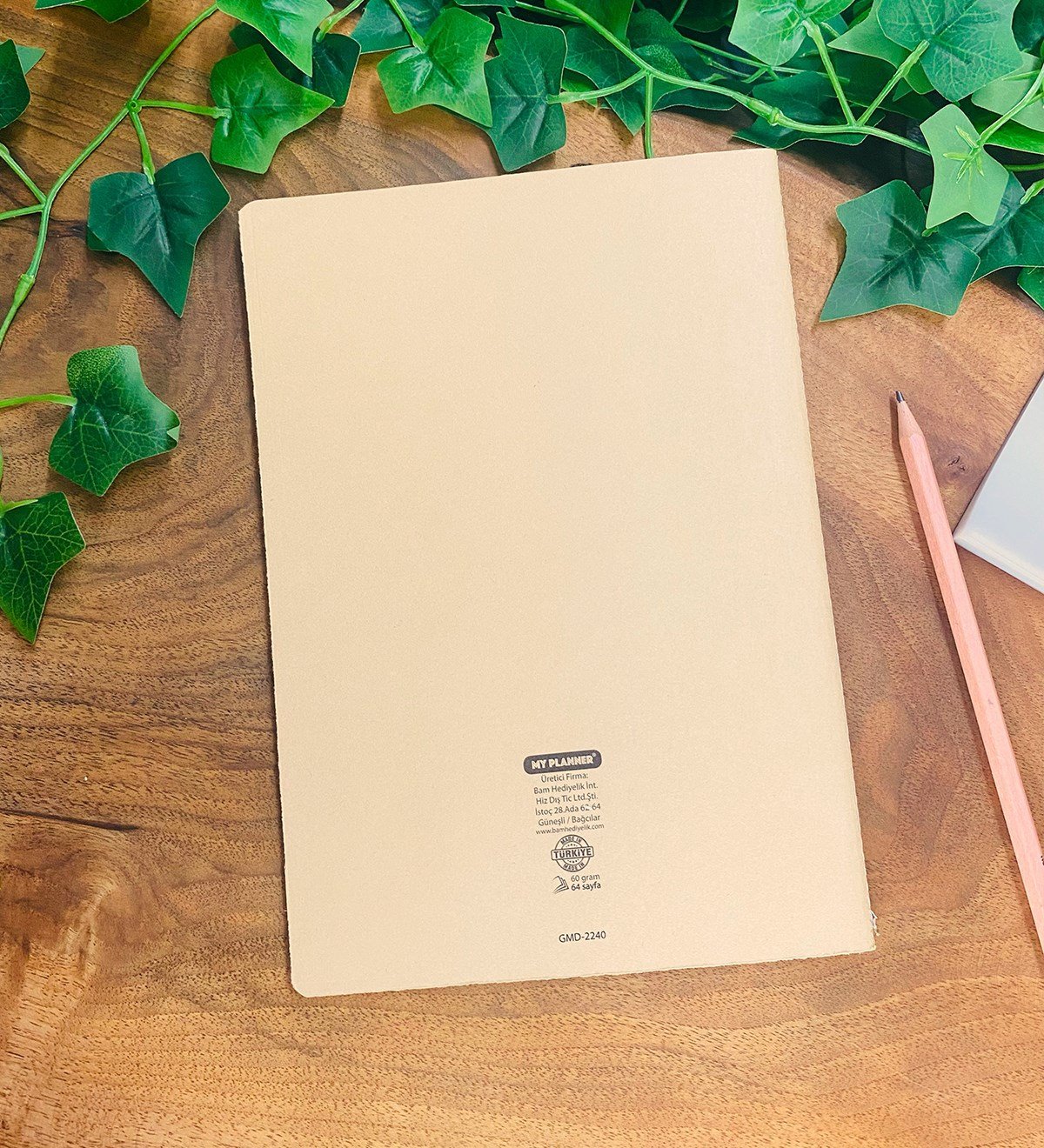 Japon Kiraz Ağacı Art Tasarımlı Dönüşümlü Kraft DeftergiftmodaGmd100299