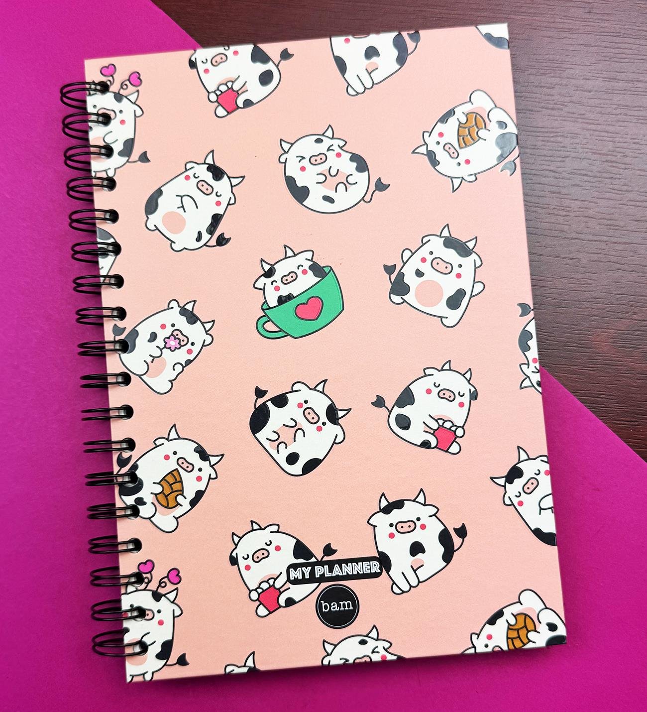 Sevimli İnek Tasarımlı Konuşan AjandagiftmodaBM-1587