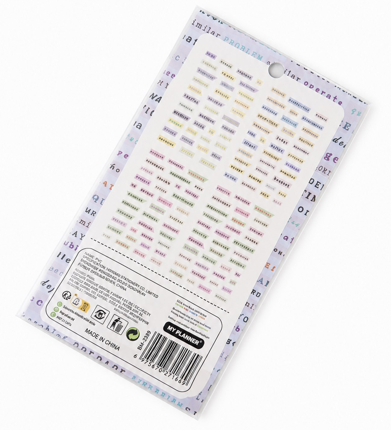 İngilizce Motto Scrapbook Şeffaf StickergiftmodaBM-2590
