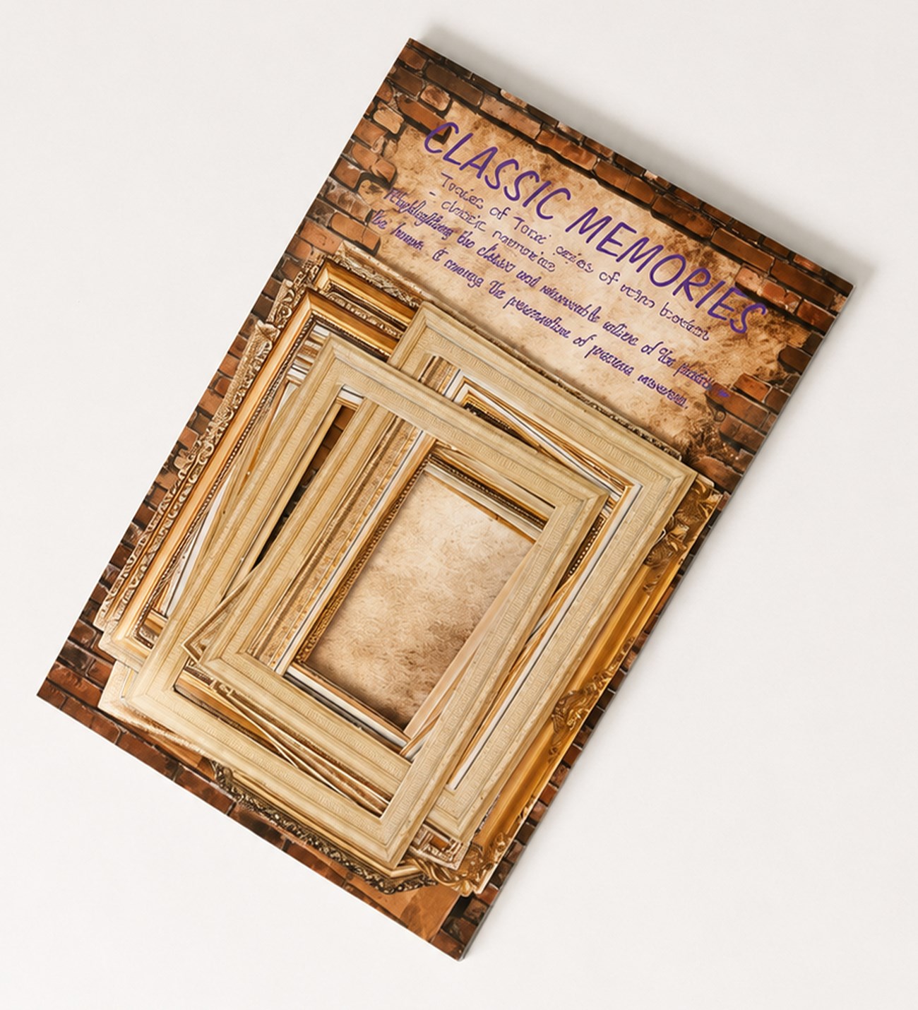 Nostaljik Çerçeve Scrapbook Süsleme Kağıt SetigiftmodaBM-2594