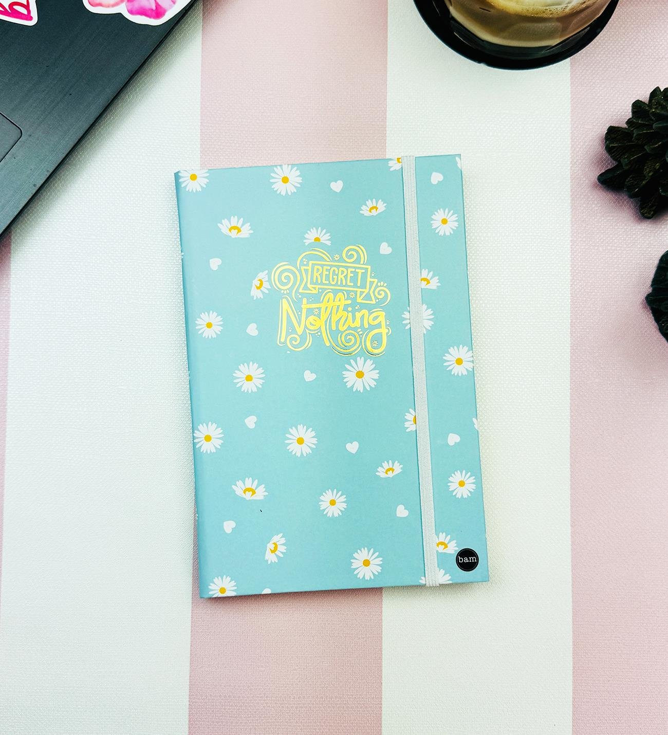Regret Nothing Tasarımlı Lastikli DeftergiftmodaBam-1215