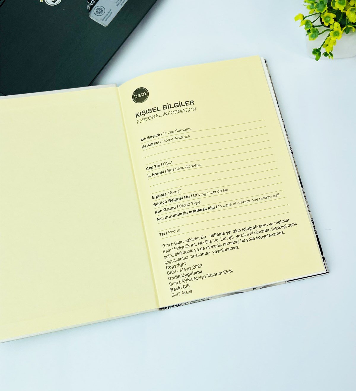 Sanat Ruhu Motto Tasarımlı Lastikli DeftergiftmodaGmd100446