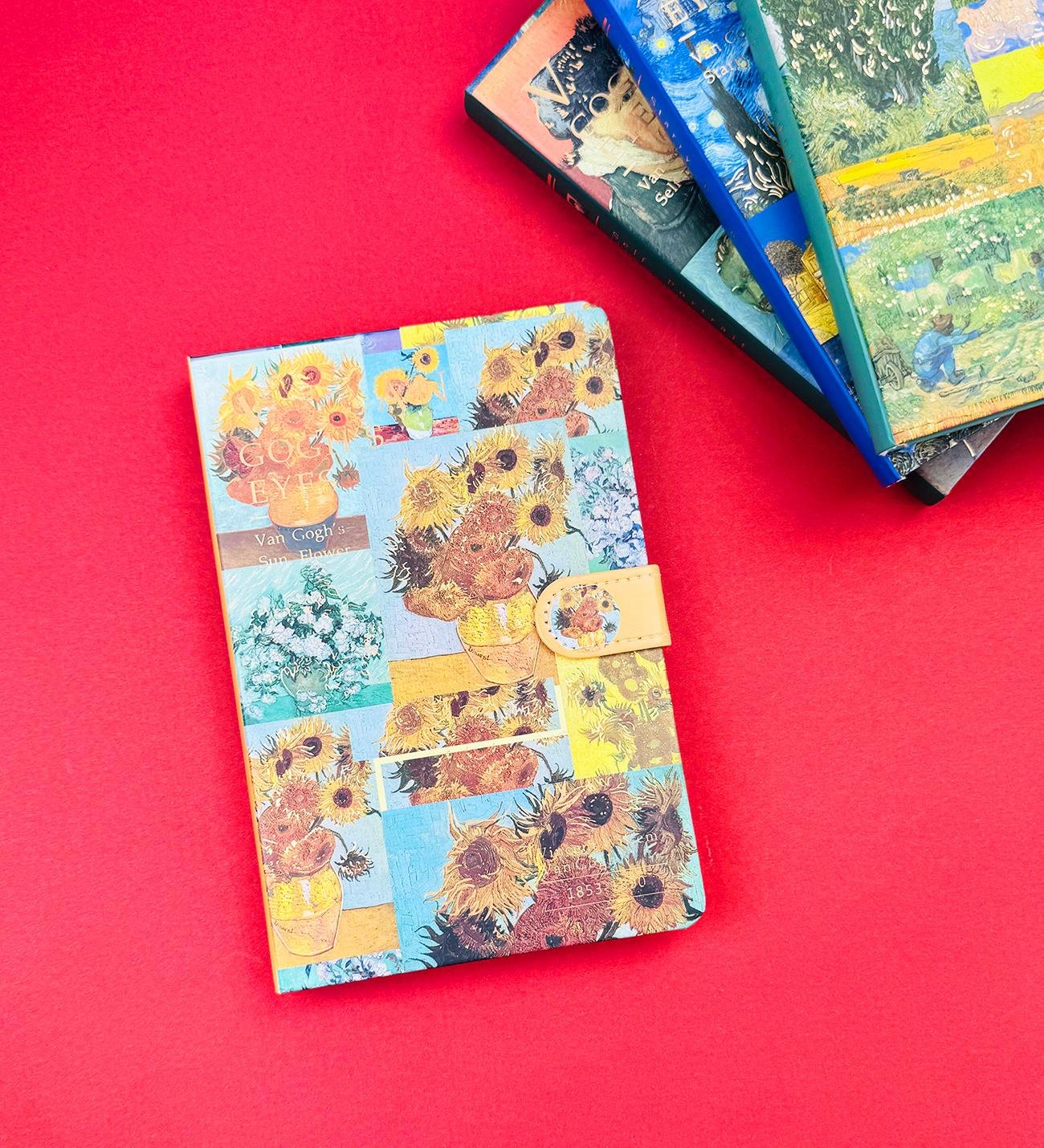 Van Gogh Kolaj Tasarımlı Mıknatıs Kapaklı Defter BM-1209giftmodaBM-1209