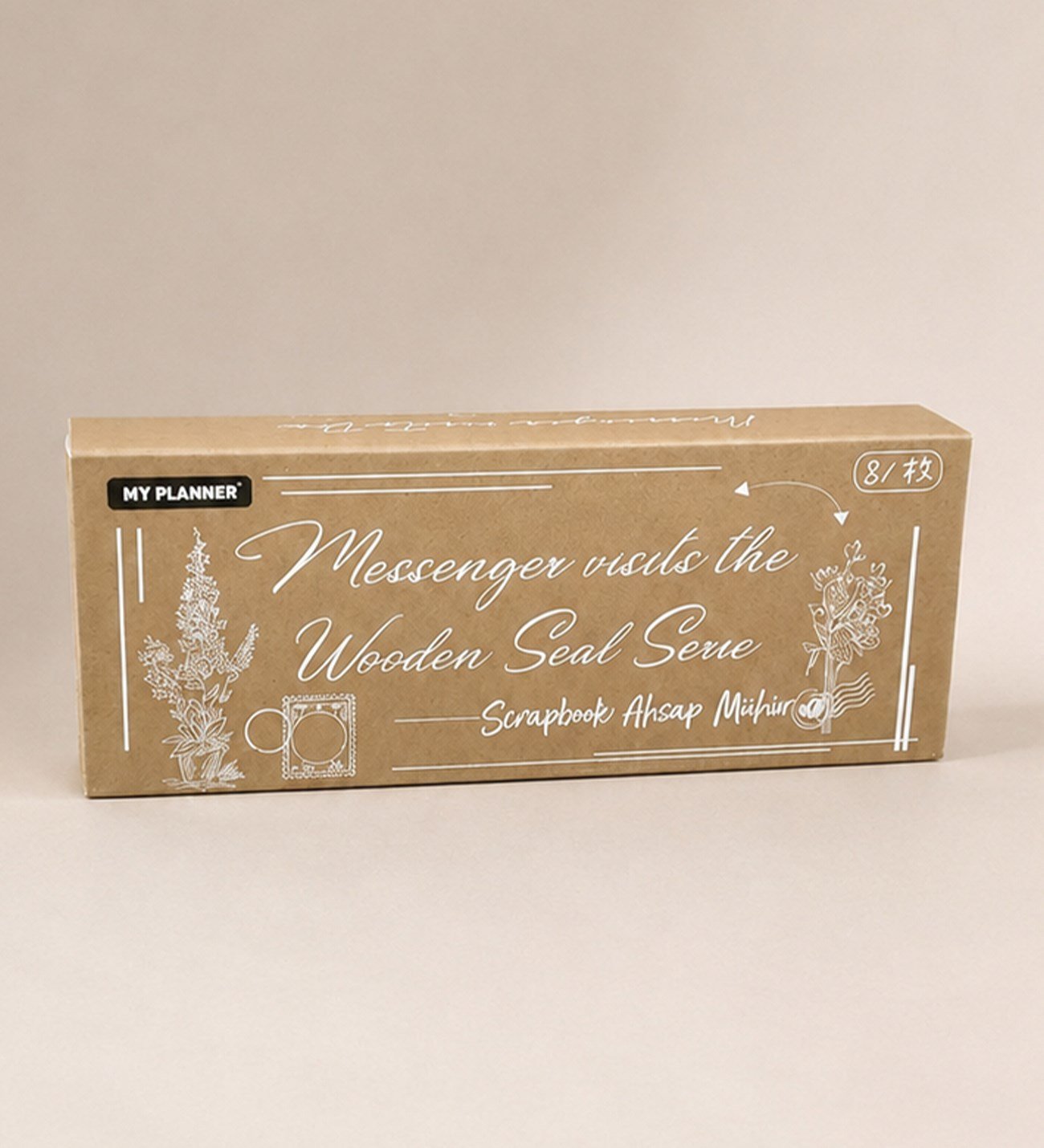 Vintage Flora Ahşap Scrapbook Mühür SetigiftmodaBM-2577