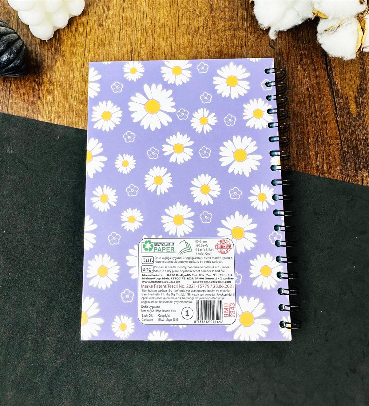 Mor Papatya My Planner Tasarımlı Konuşan AjandagiftmodaGMD-2343-8