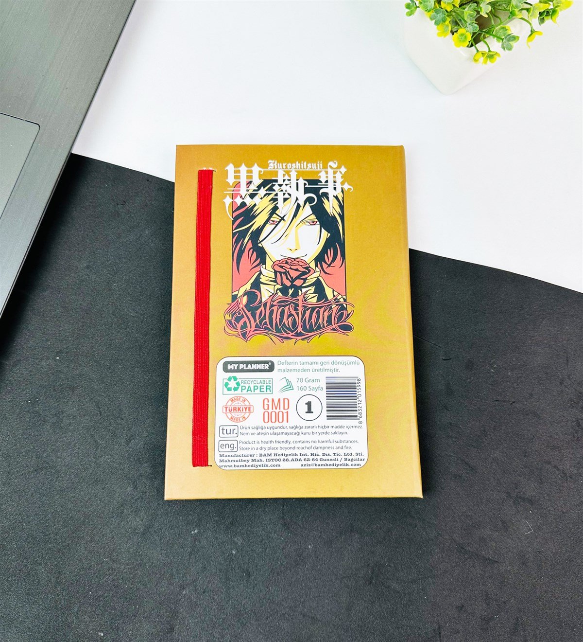 kuroshitsuji Tasarımlı Lastikli DeftergiftmodaGMD0001-15	