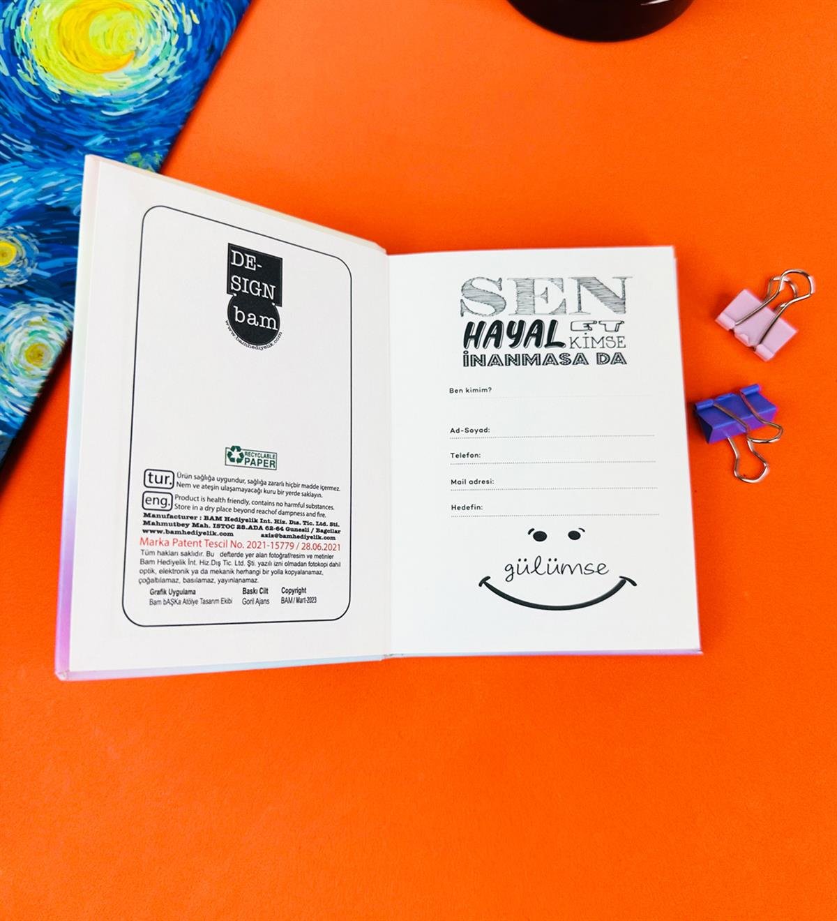 Tarot Ay Ve Güneş Tasarımlı Sert Kapaklı Mini DeftergiftmodaBam-1029-10	