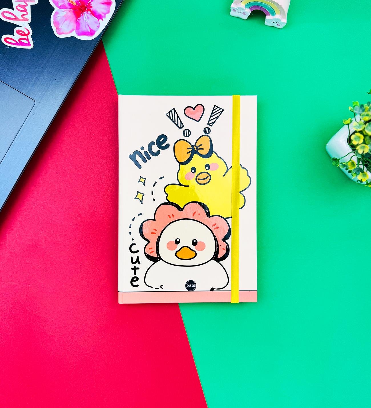 Nice Cute Tasarımlı Lastikli DeftergiftmodaBAM-1250	