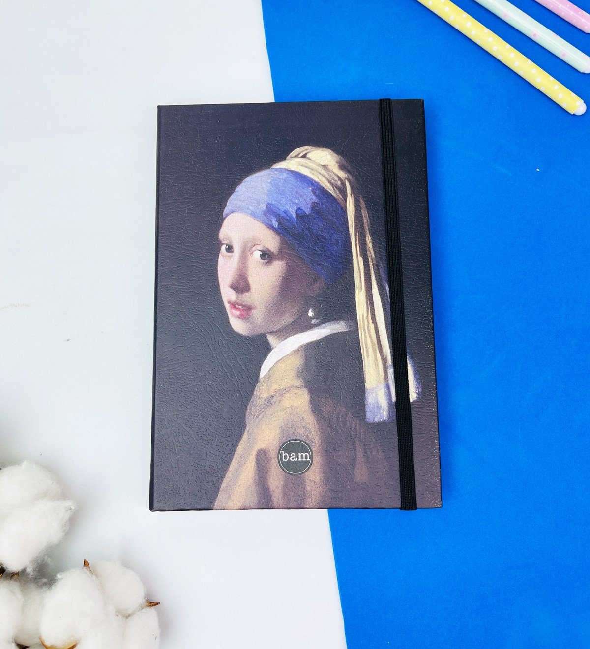 İnci Küpeli Kız Tasarımlı Lastikli DeftergiftmodaGmd100382