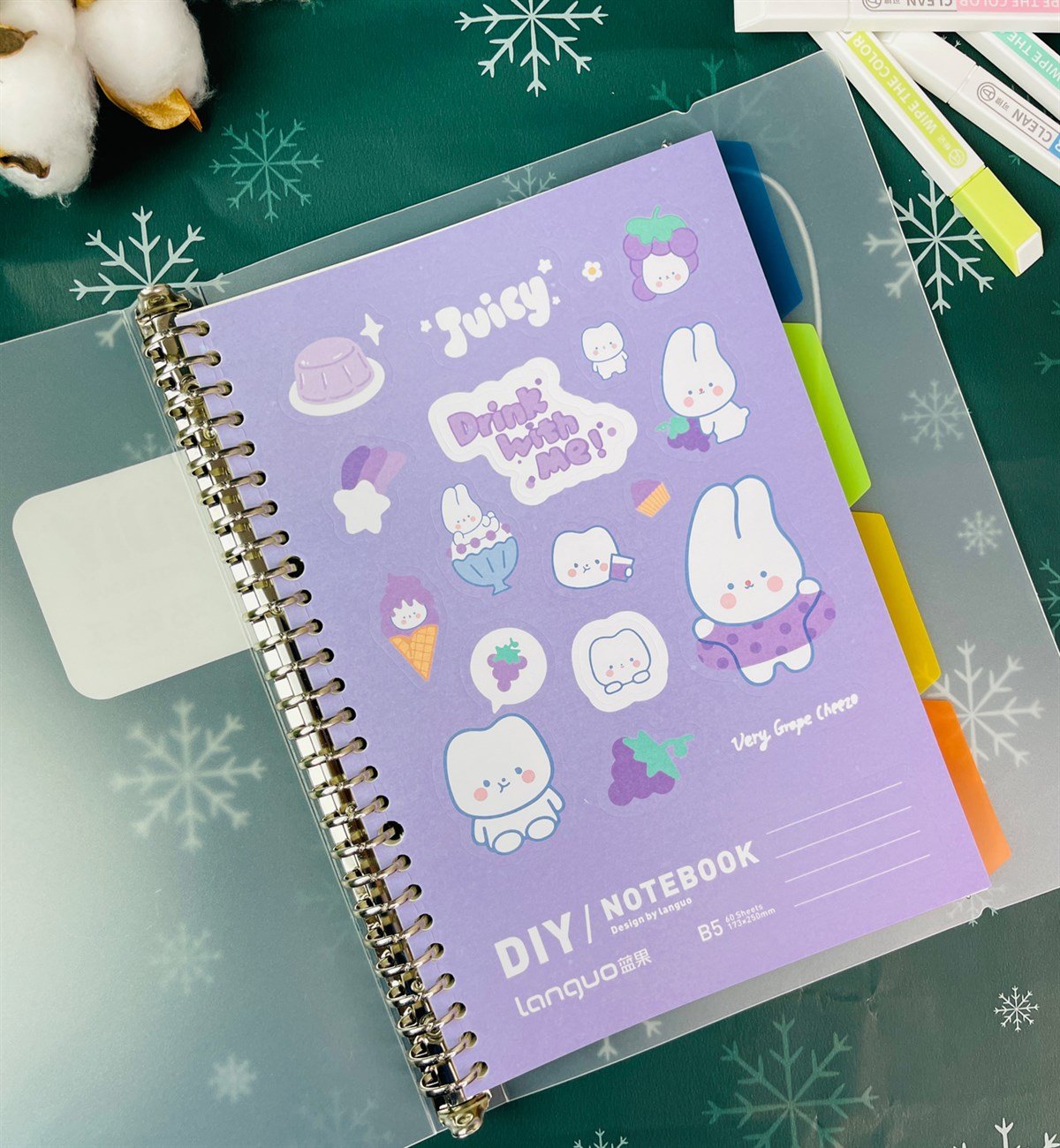 Mor Lastikli Kendindin Yap Defter B5giftmodaGm-4314	