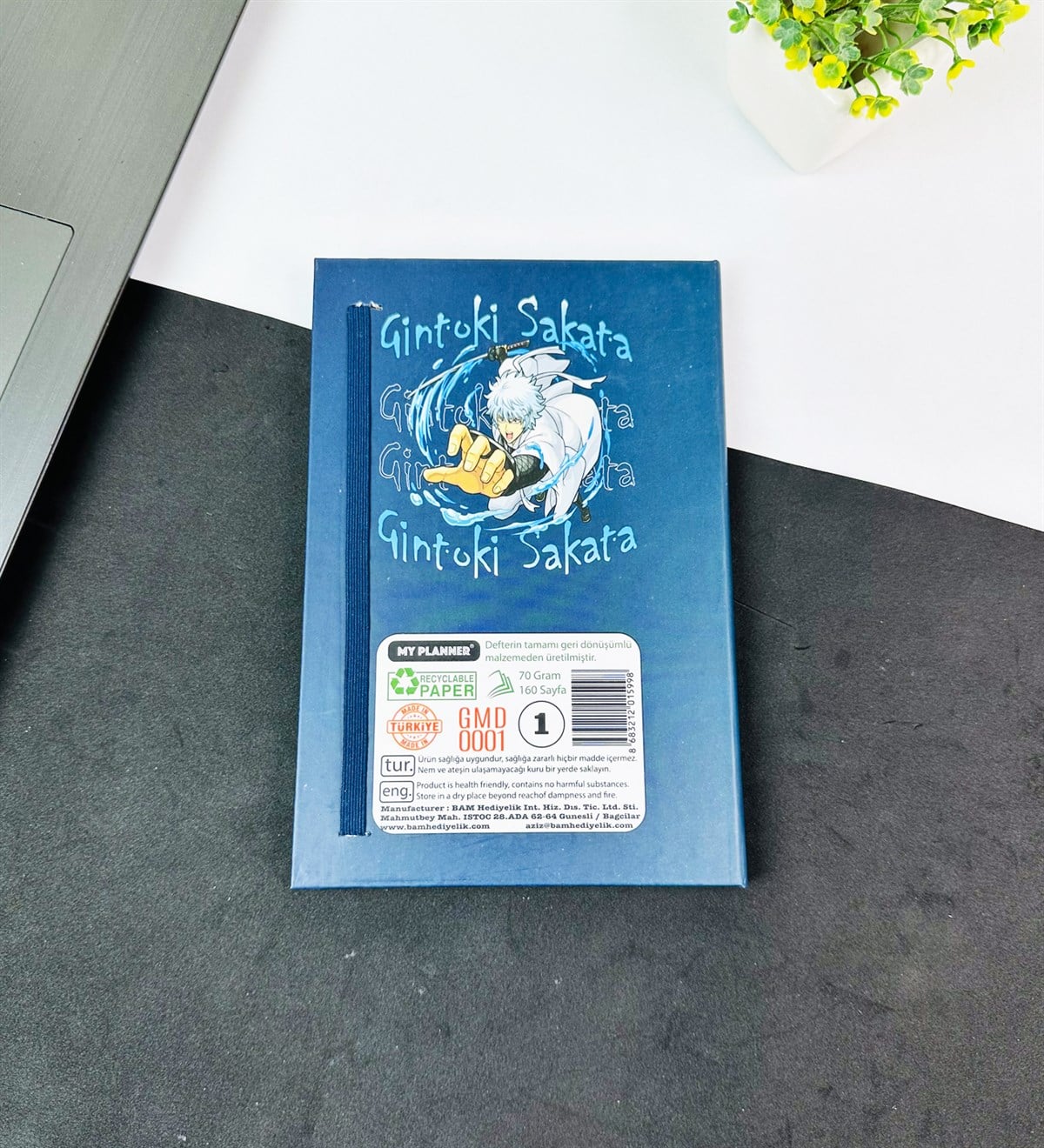 Gintoki Sakata Tasarımlı Lastikli DeftergiftmodaGMD0001-11	