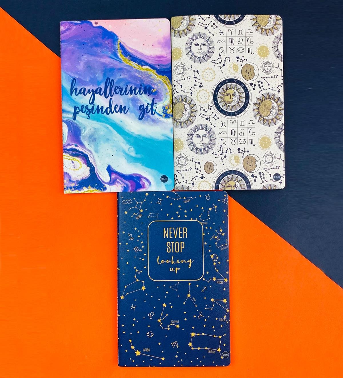 3'lü Dikişli Defter Seti Seri :11giftmodaGmd100572