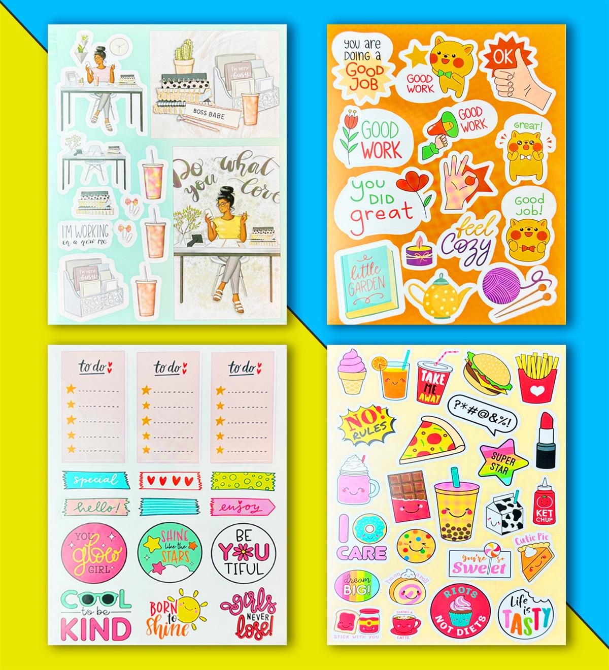 My DIY Sticker Book 24 * 17 cm 16 Sayfa Özel Tasarım Rengarenk Sticker KitabıgiftmodaBam-1030
