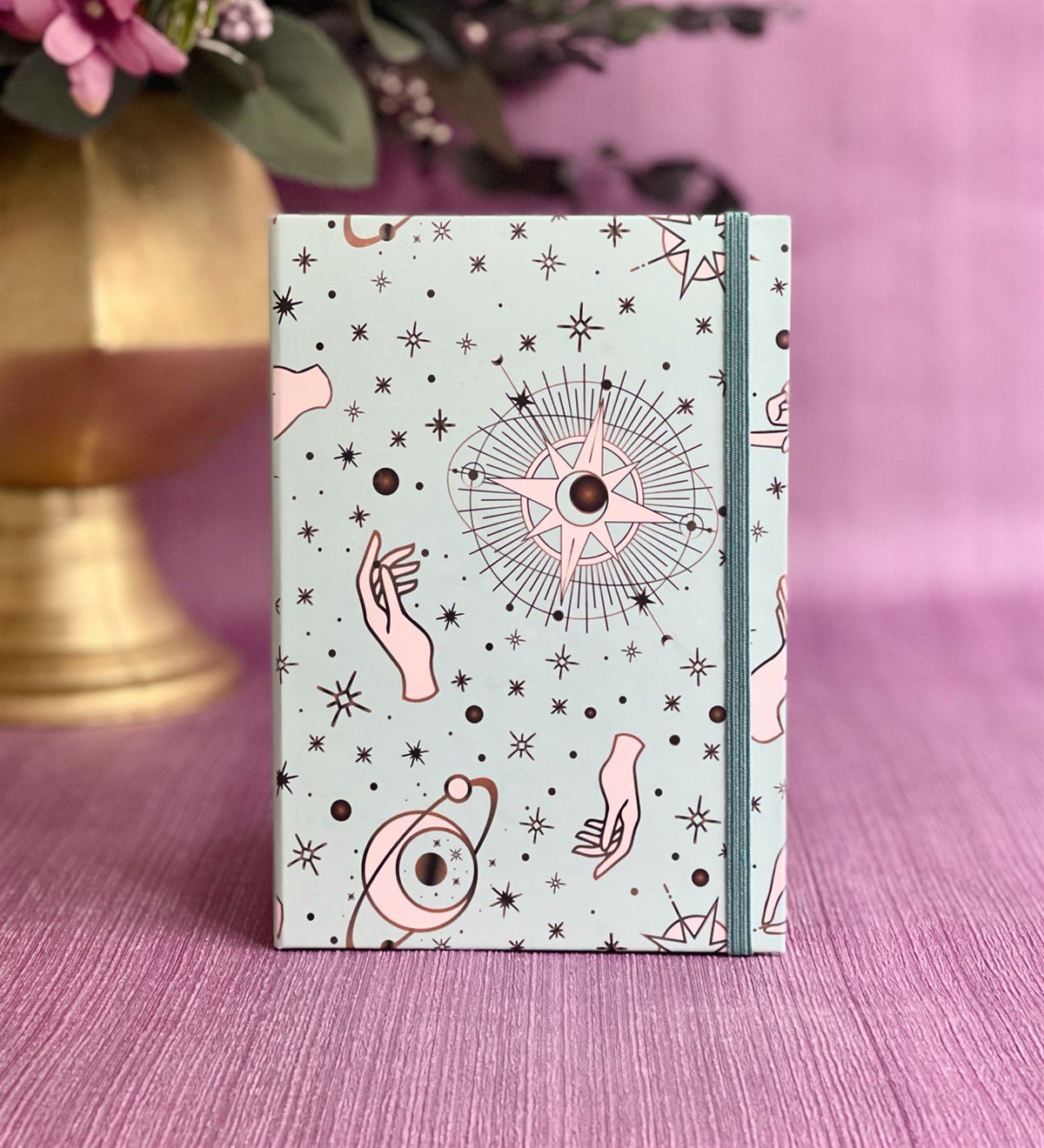 Yeşil Tarot Tasarımlı Lastikli DeftergiftmodaGmd100056