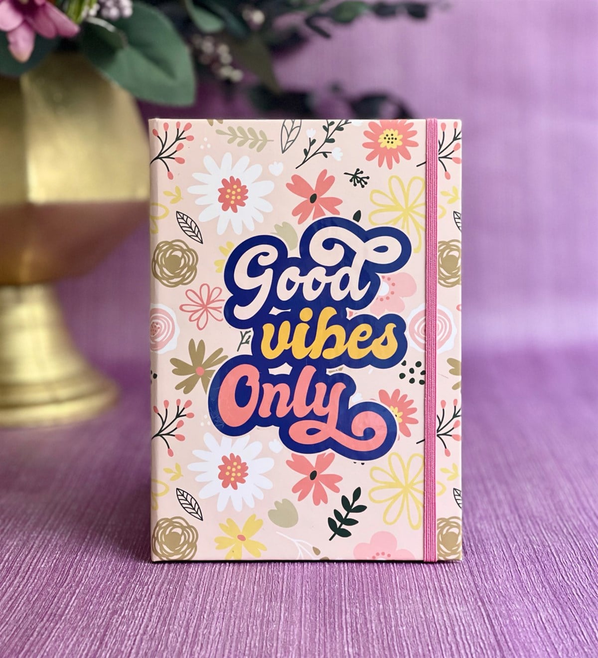 Good Vibes Only Tasarımlı Lastikli DeftergiftmodaGmd100066