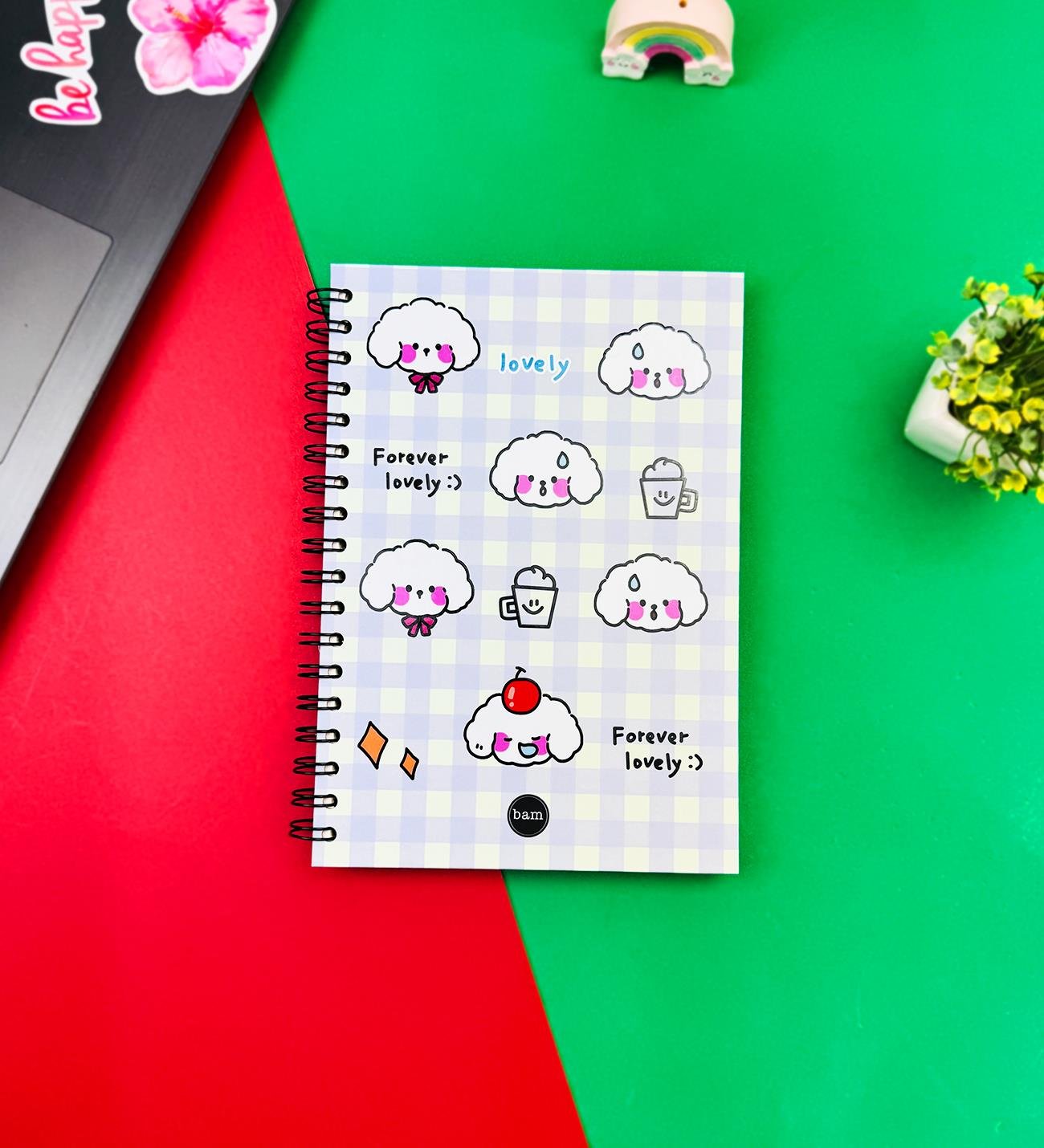  Bulut Kawaii Tasarımlı Spiralli Defter giftmoda Bam-1297 