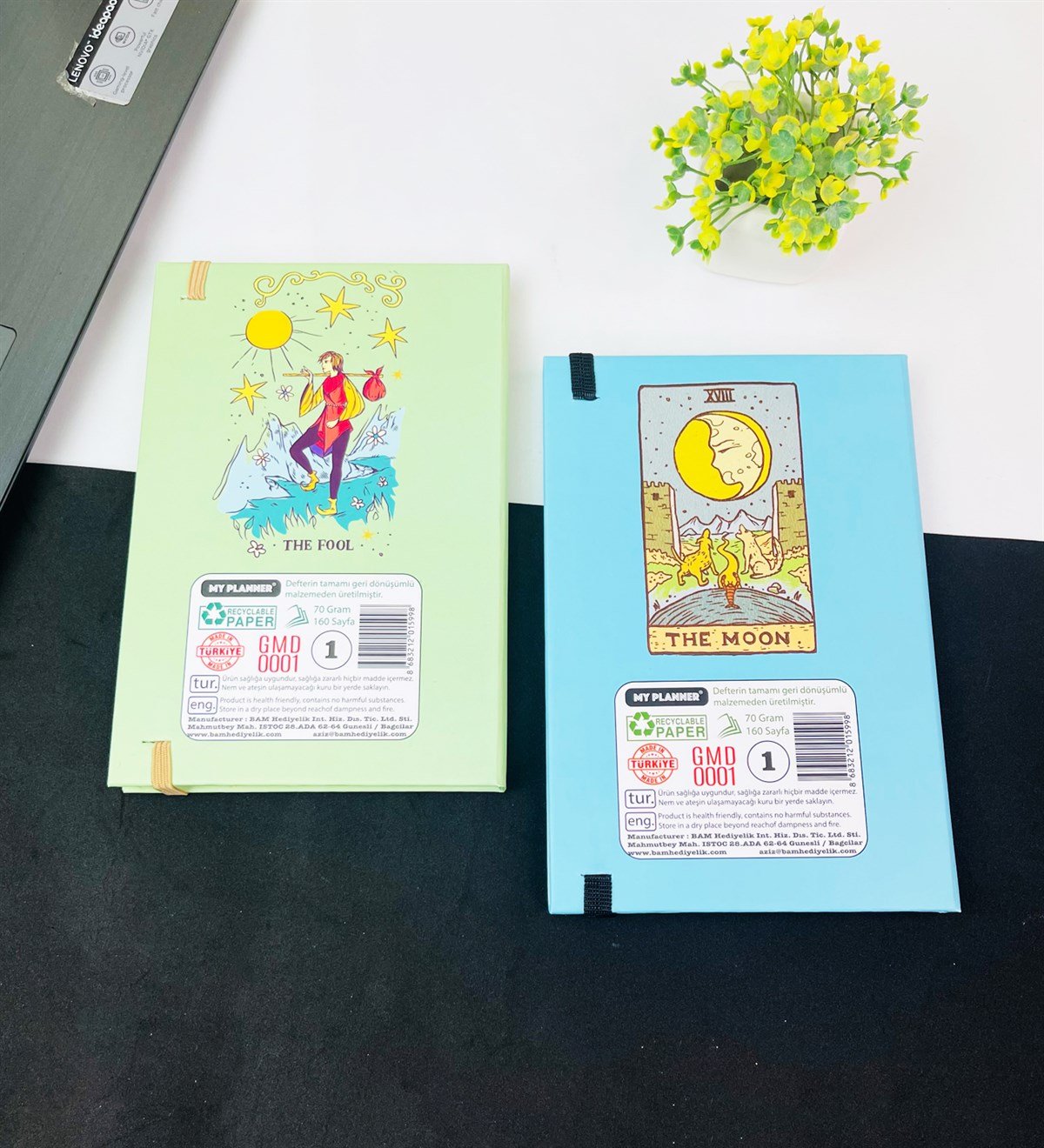 The Moon XVIII Ve The Fool Tasarımlı Lastikli DeftergiftmodaGmhs101834