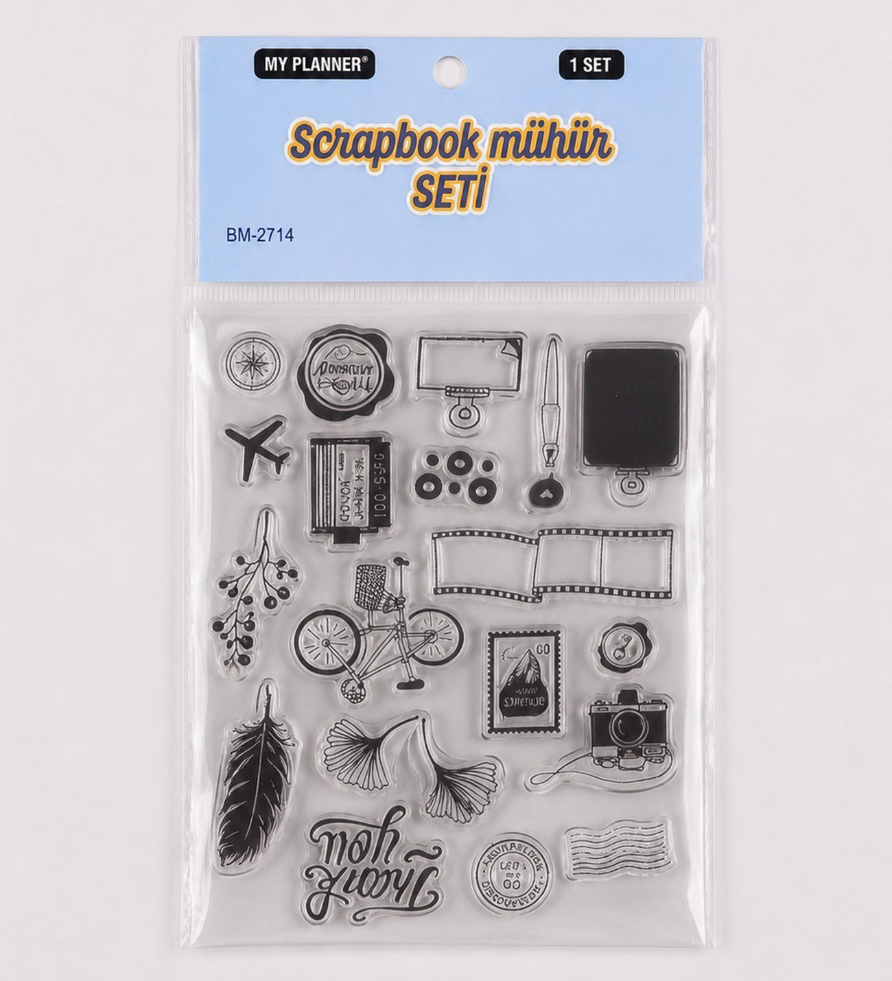 Silikon Çerçeve ve Etiket Scrapbook Mühür SetigiftmodaBM-2714