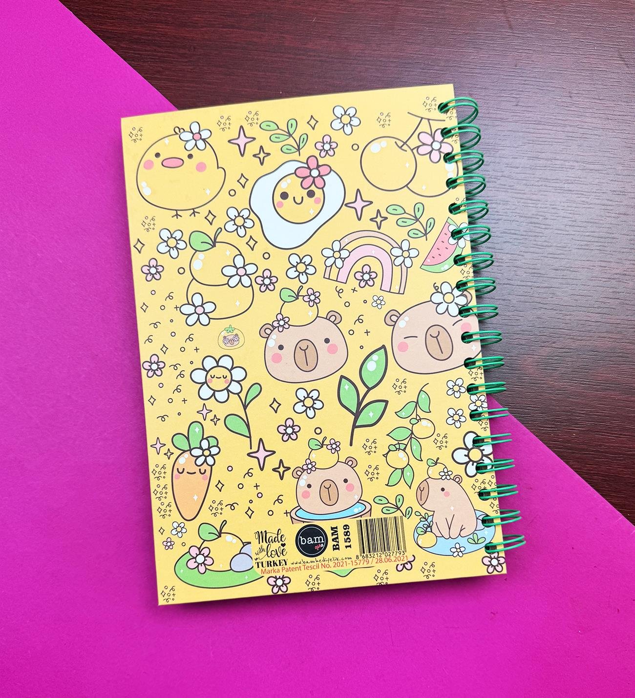 Capybara Ve Ayı Tasarımlı Konuşan AjandagiftmodaBM-1589