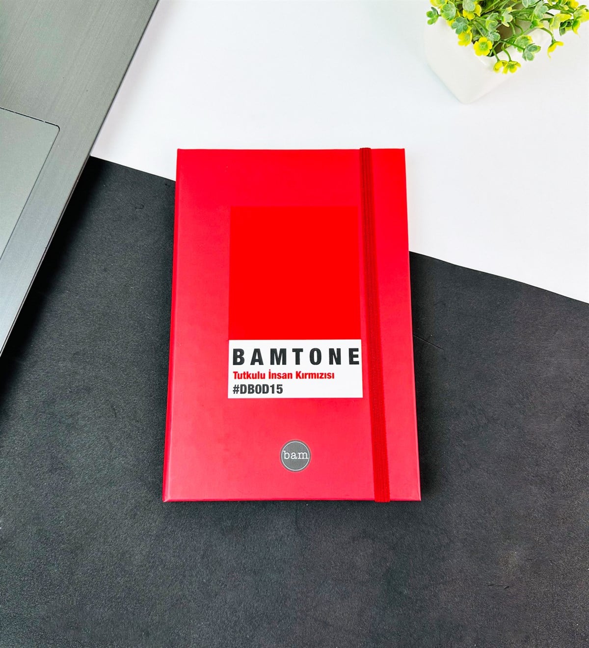 Bam Tone Tutkulu İnsan Kırmızısı Tasarımlı Lastikli DeftergiftmodaGMD0001-4