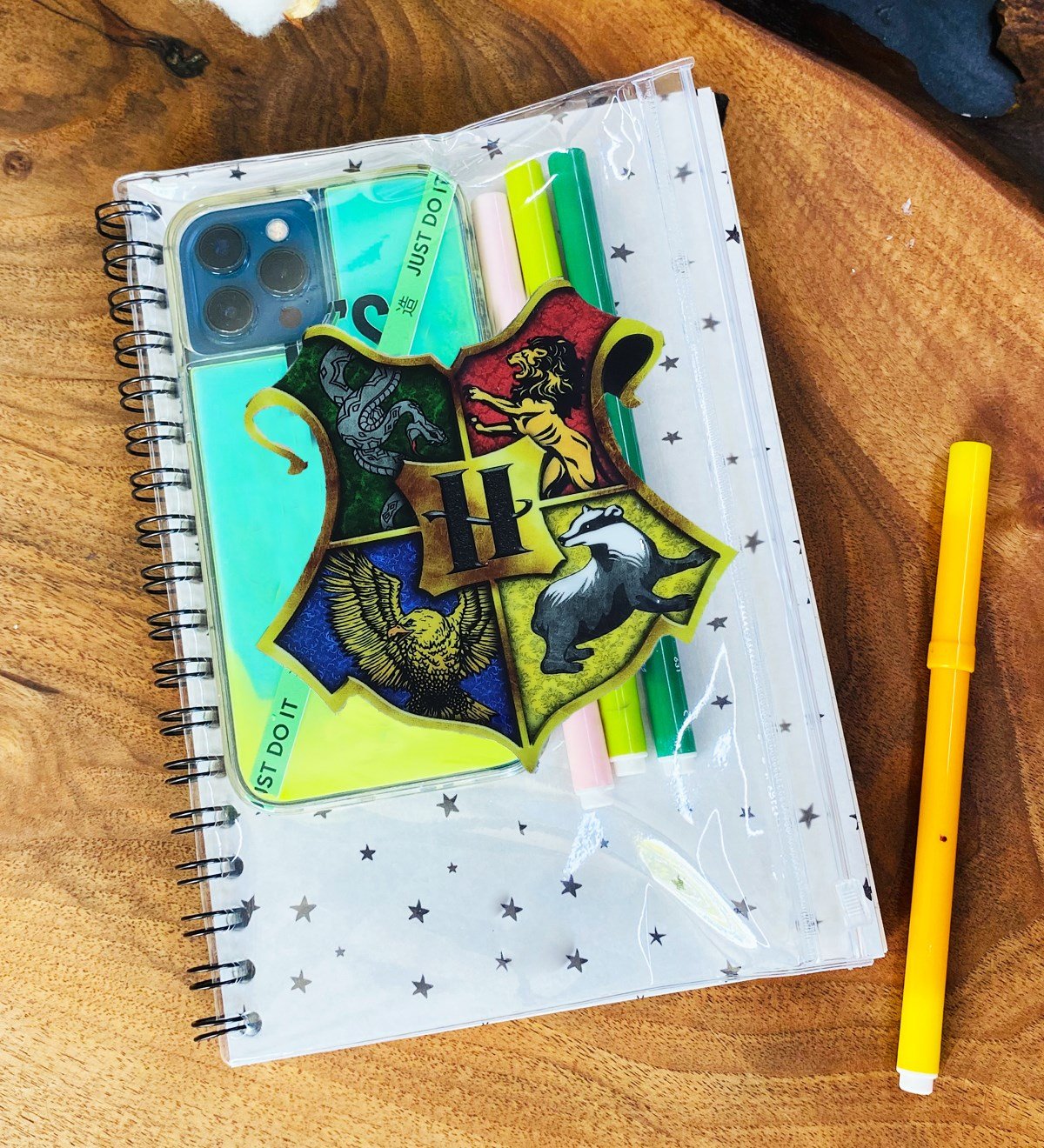 Hogwarts Tasarımlı Çanta Kapaklı Spiralli DeftergiftmodaGmd100355