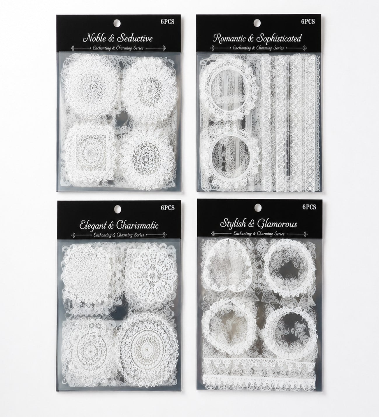 Vintage Dantel Scrapbook Sticker SetgiftmodaBM-2588