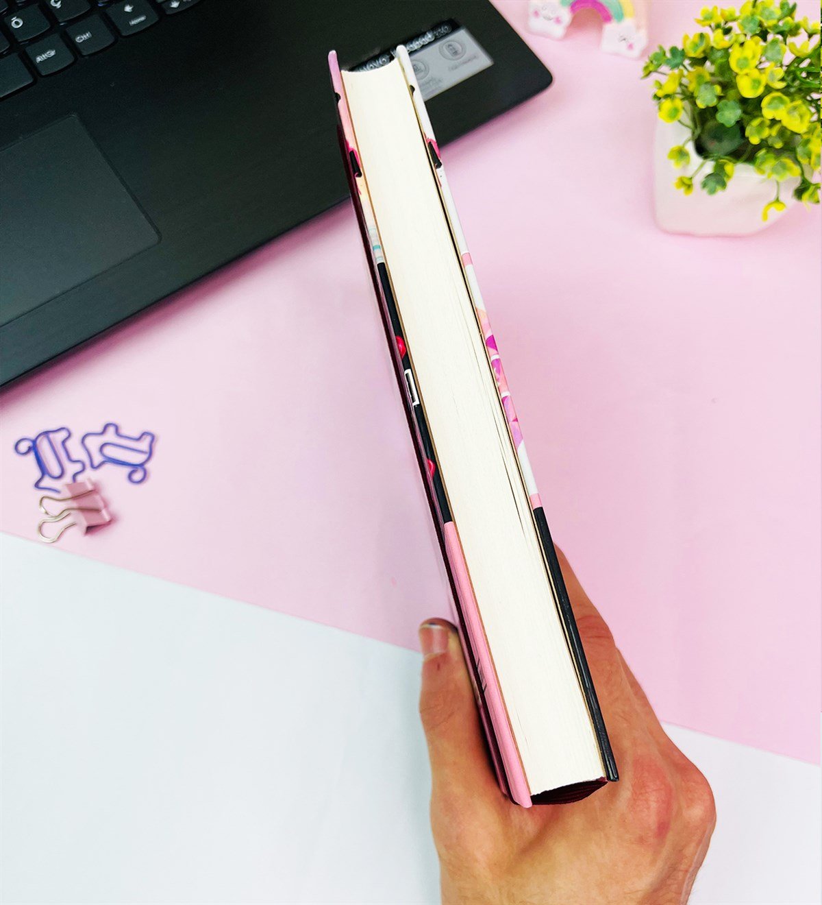 Black Pink Tasarımlı Kalın Kitap Görünümlü DeftergiftmodaGmd100549	