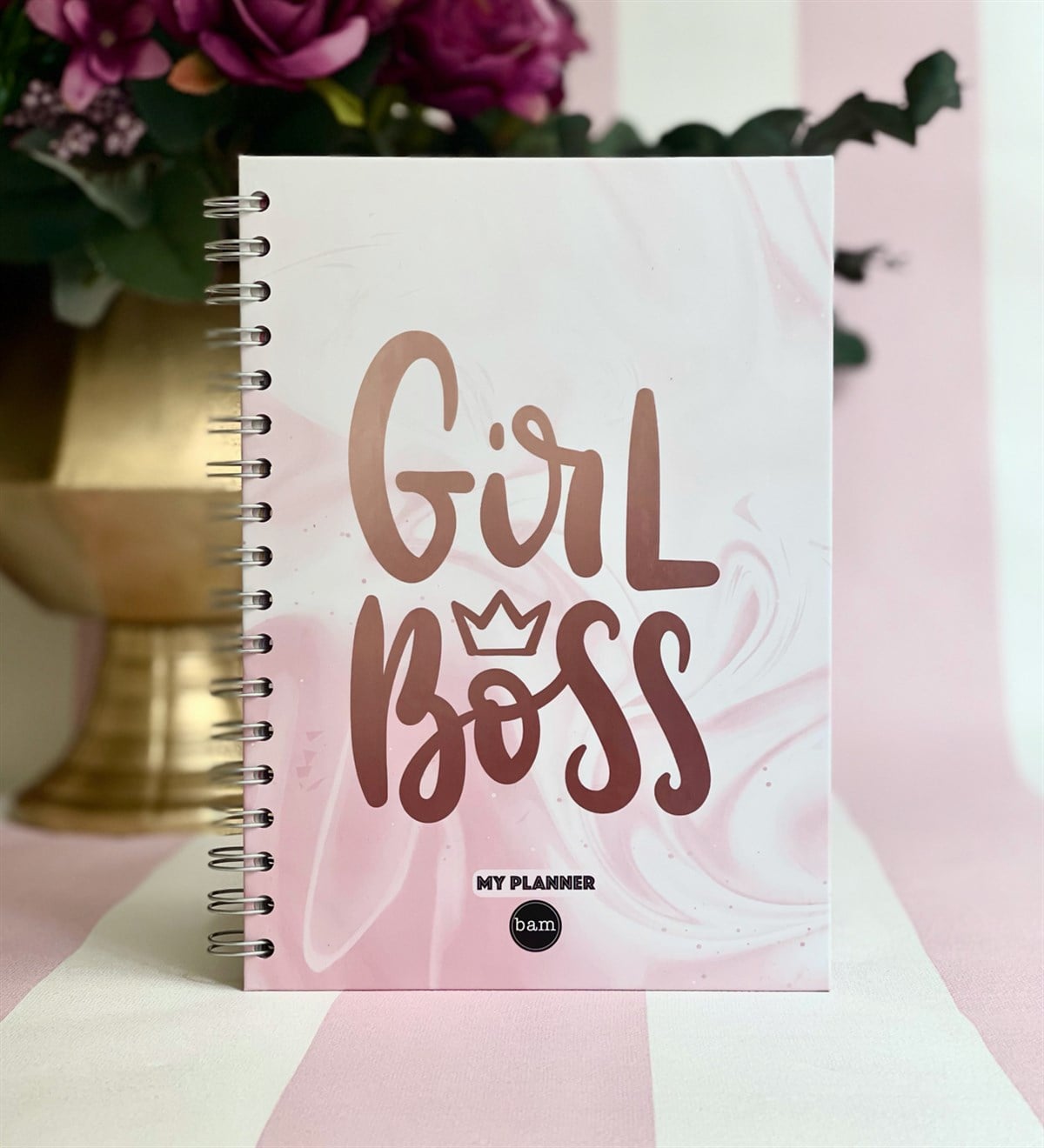 Girl Boss Tasarımlı Spiralli DefterGiftmodaGmd100095