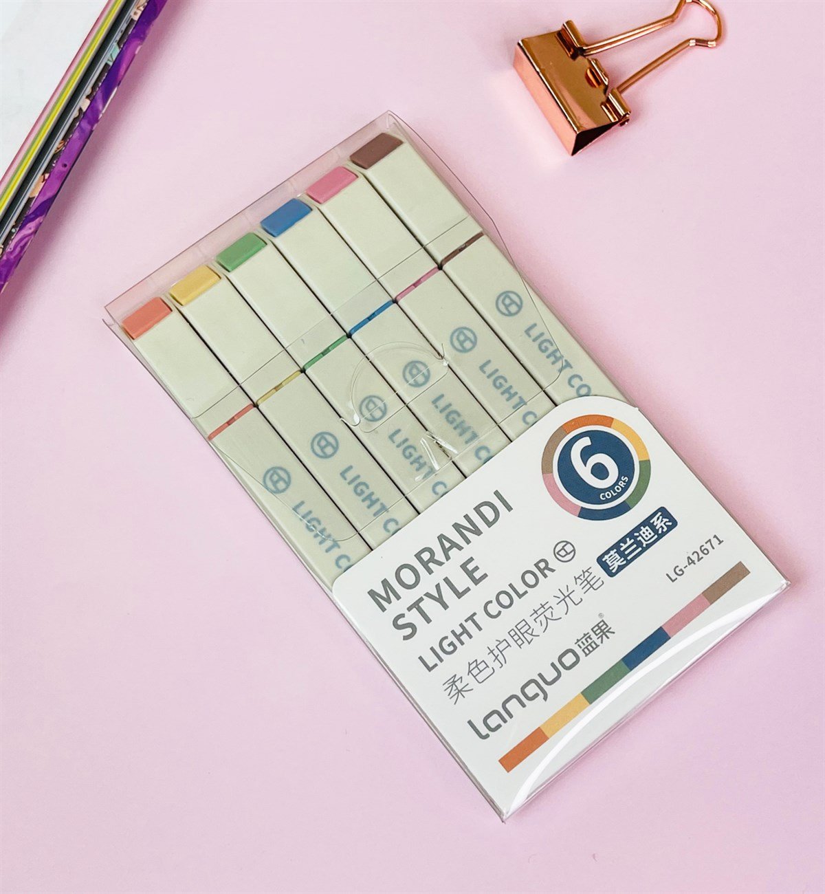 6'lı Morandi Tarzı İskandinav Tonları Marker Kalem SetgiftmodaGm-4309