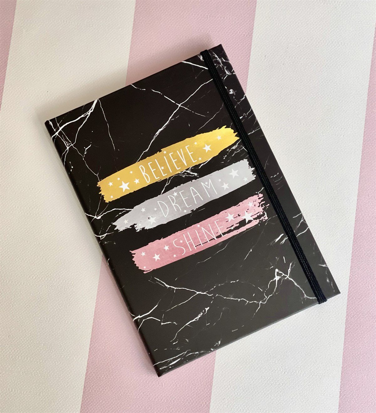 Believe Dream Shine Tasarımlı Lastikli DeftergiftmodaGmd100070