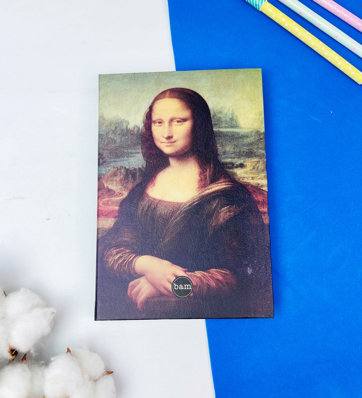 Mona Lisa Tasarımlı Lastikli DeftergiftmodaGmd100383