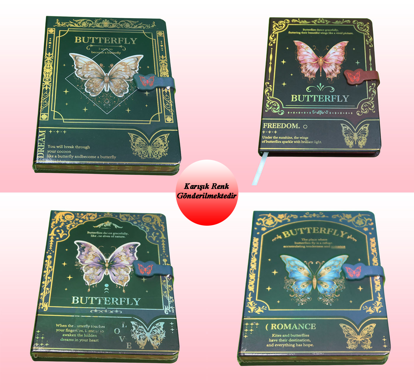 Hologram Kapaklı Kelebek Rüyası DeftergiftmodaBM-2179