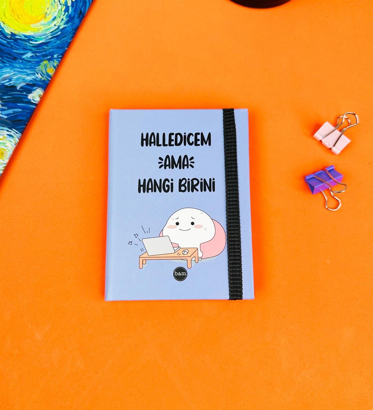Halledicem Ama Hangi Birini Tasarımlı Sert Kapaklı Mini DeftergiftmodaBam-1029-9	