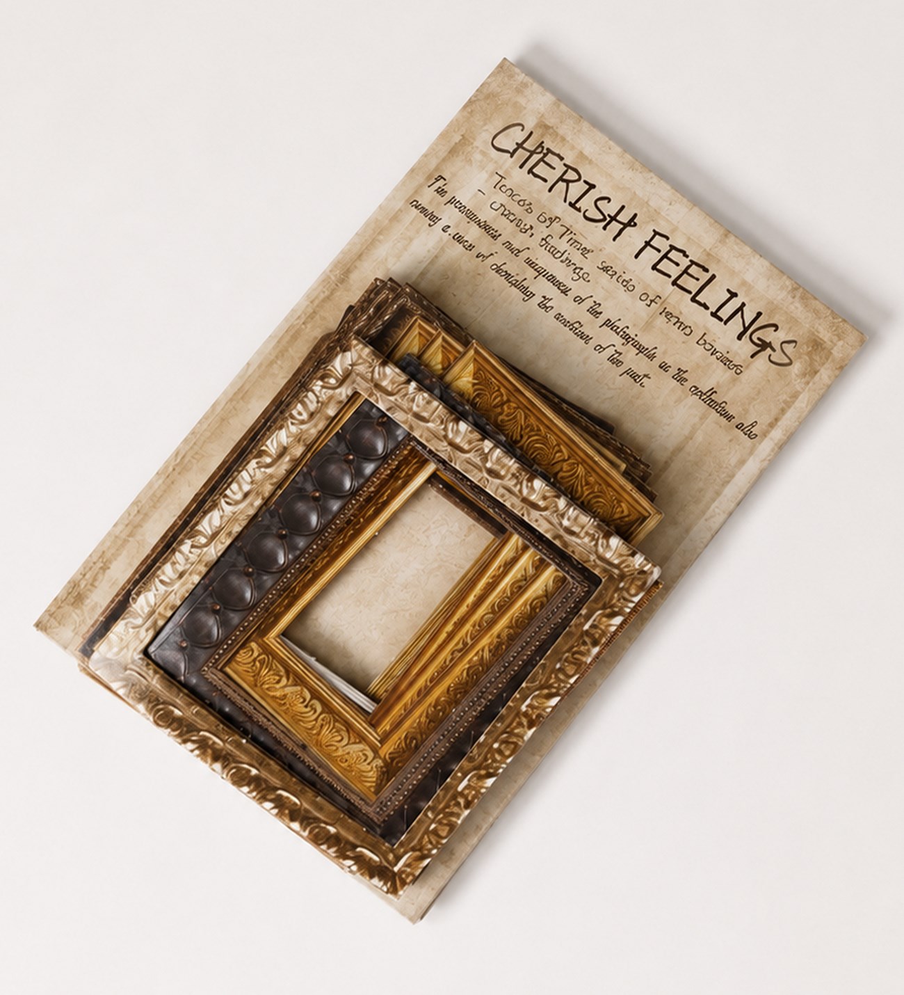 Nostaljik Çerçeve Scrapbook Süsleme Kağıt SetigiftmodaBM-2594