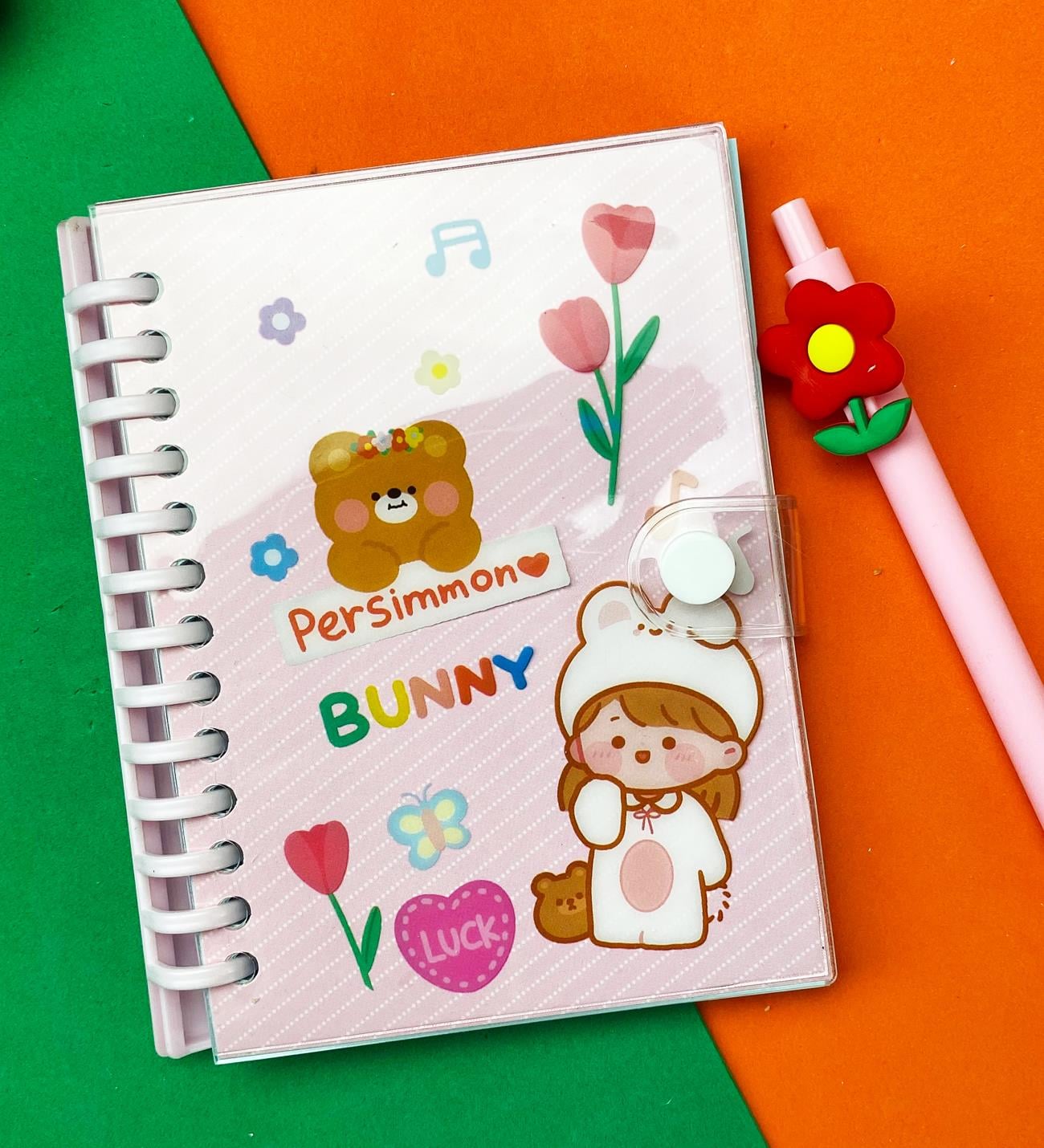 Persimmon Tasarımlı Günlük Defter Ve Kalem SetgiftmodaBM-1088