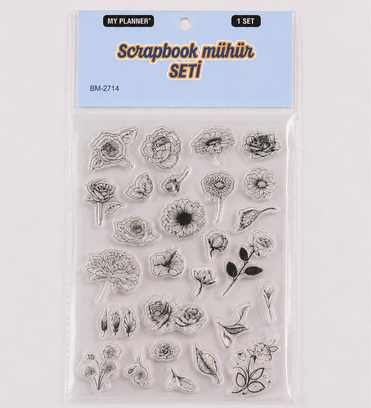 Silikon Çerçeve ve Etiket Scrapbook Mühür SetigiftmodaBM-2714