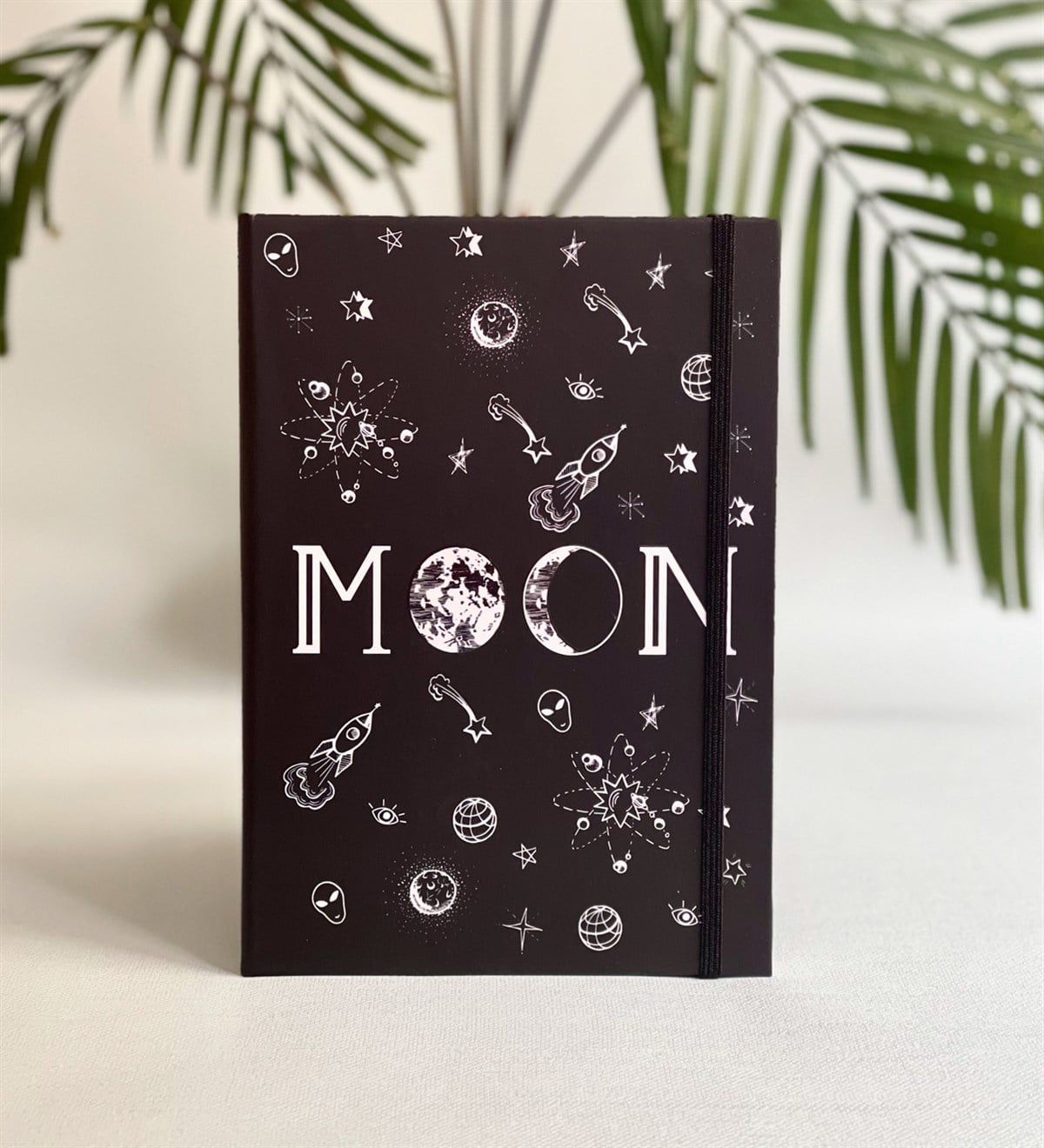 Moon Tasarımlı Lastikli DeftergiftmodaGmd100064