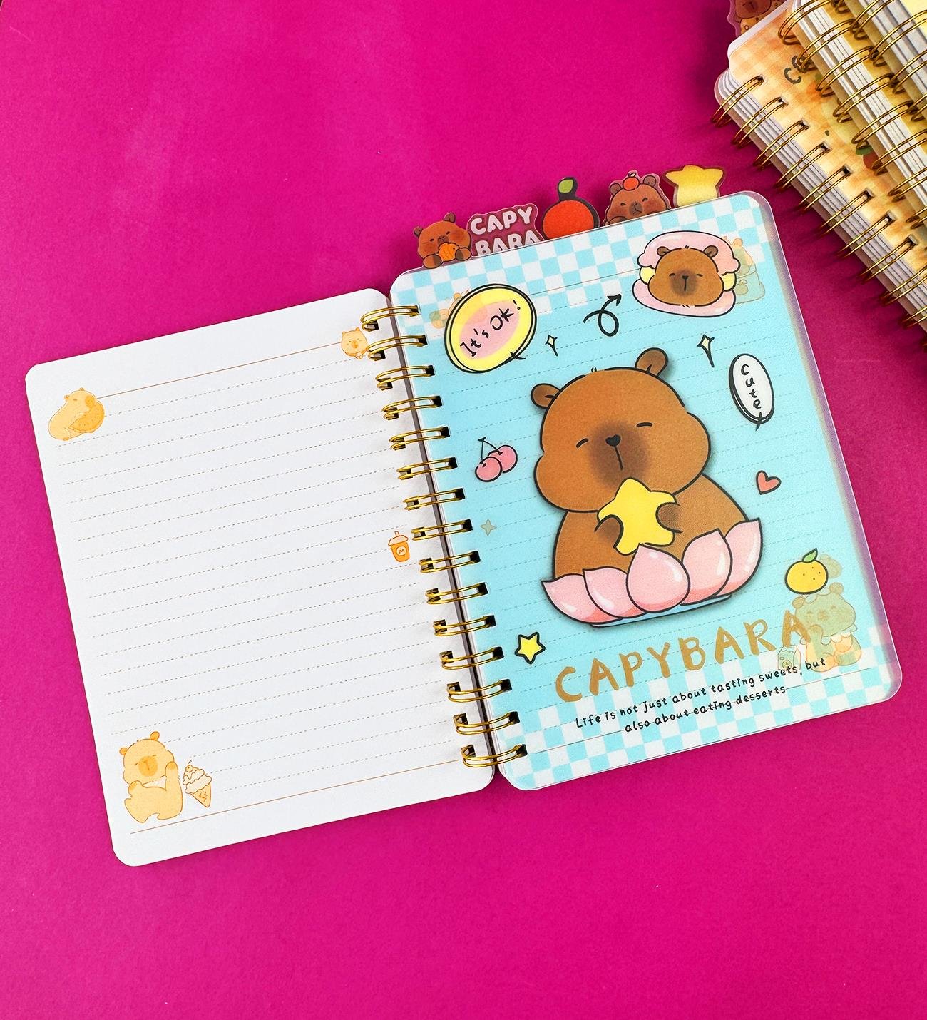 Capybara Hologram Kapaklı 5 Bölmeli DeftergiftmodaBM-1525A