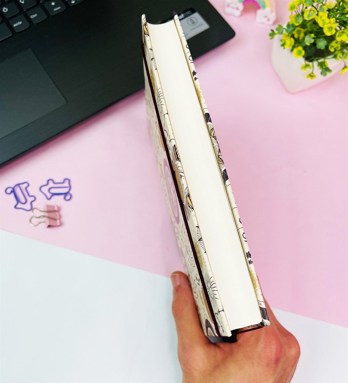 Tarot Ay Ve Güneş Tasarımlı Kalın Kitap Görünümlü Defter Ve Bez Çanta SetgiftmodaGmhs101804