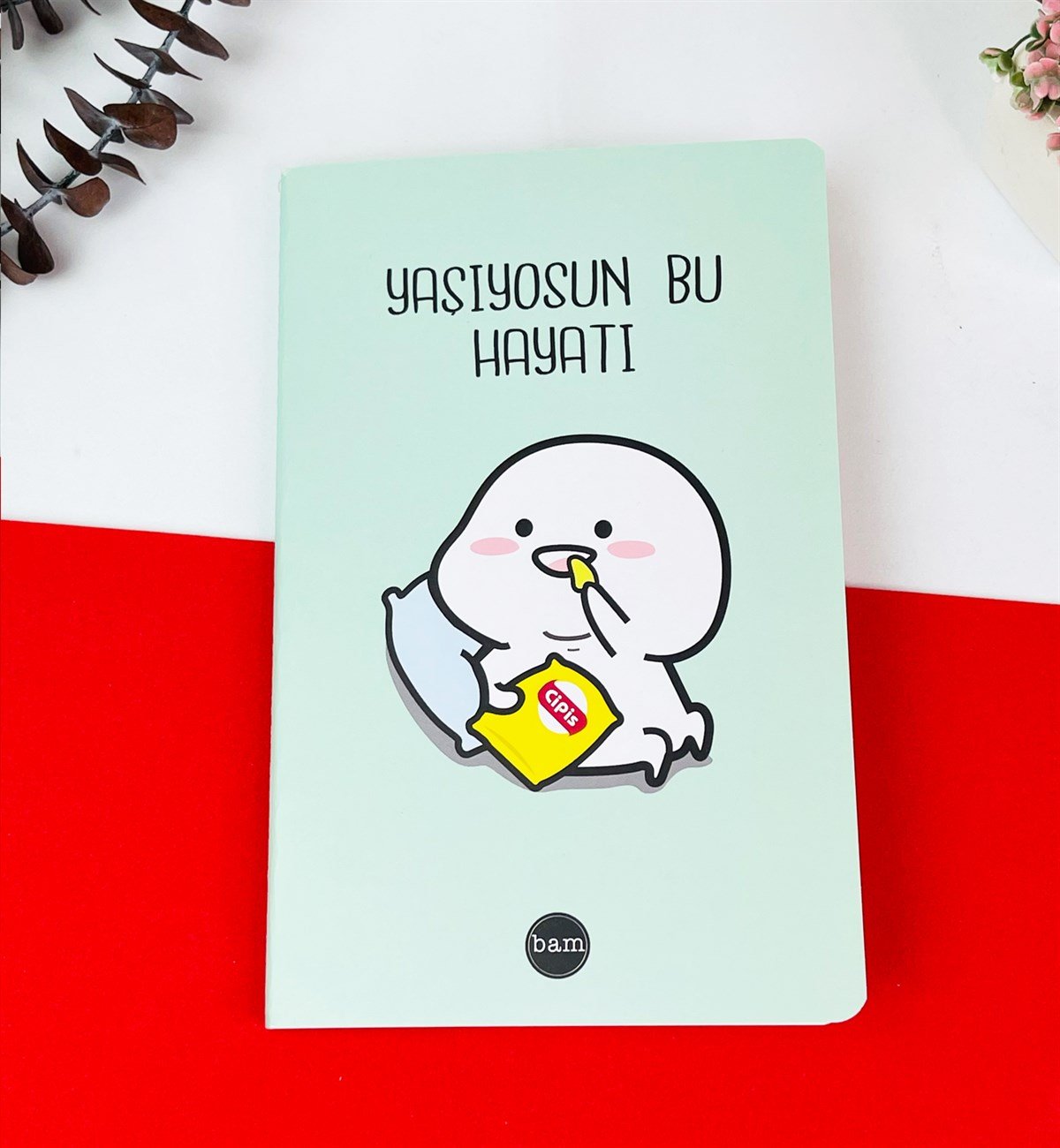 Yaşıyosun Bu Hayatı Tasarımlı Dikişli DeftergiftmodaGmd100203