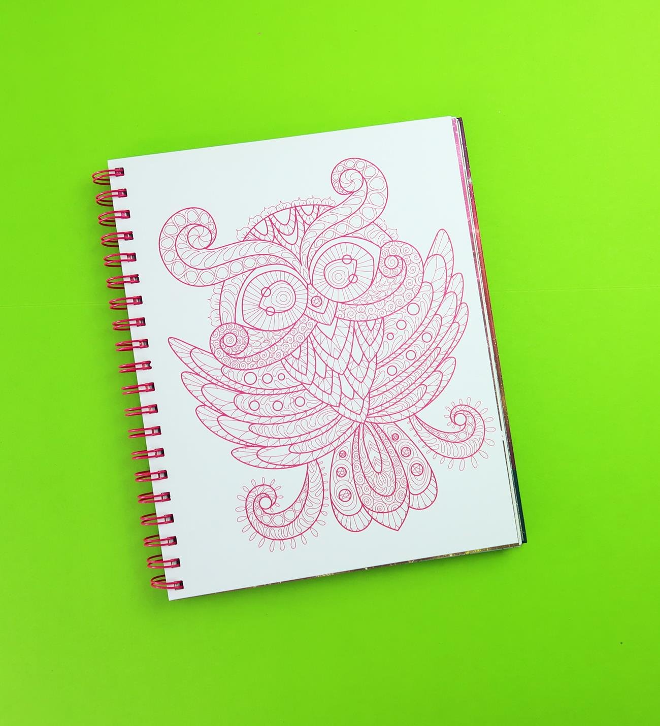 Pop Girl Boyama Kitabı – 60 Sayfa Spiral Defter – Karakter ve Mandala Desenli Boyama KitabıgiftmodaBM-2155