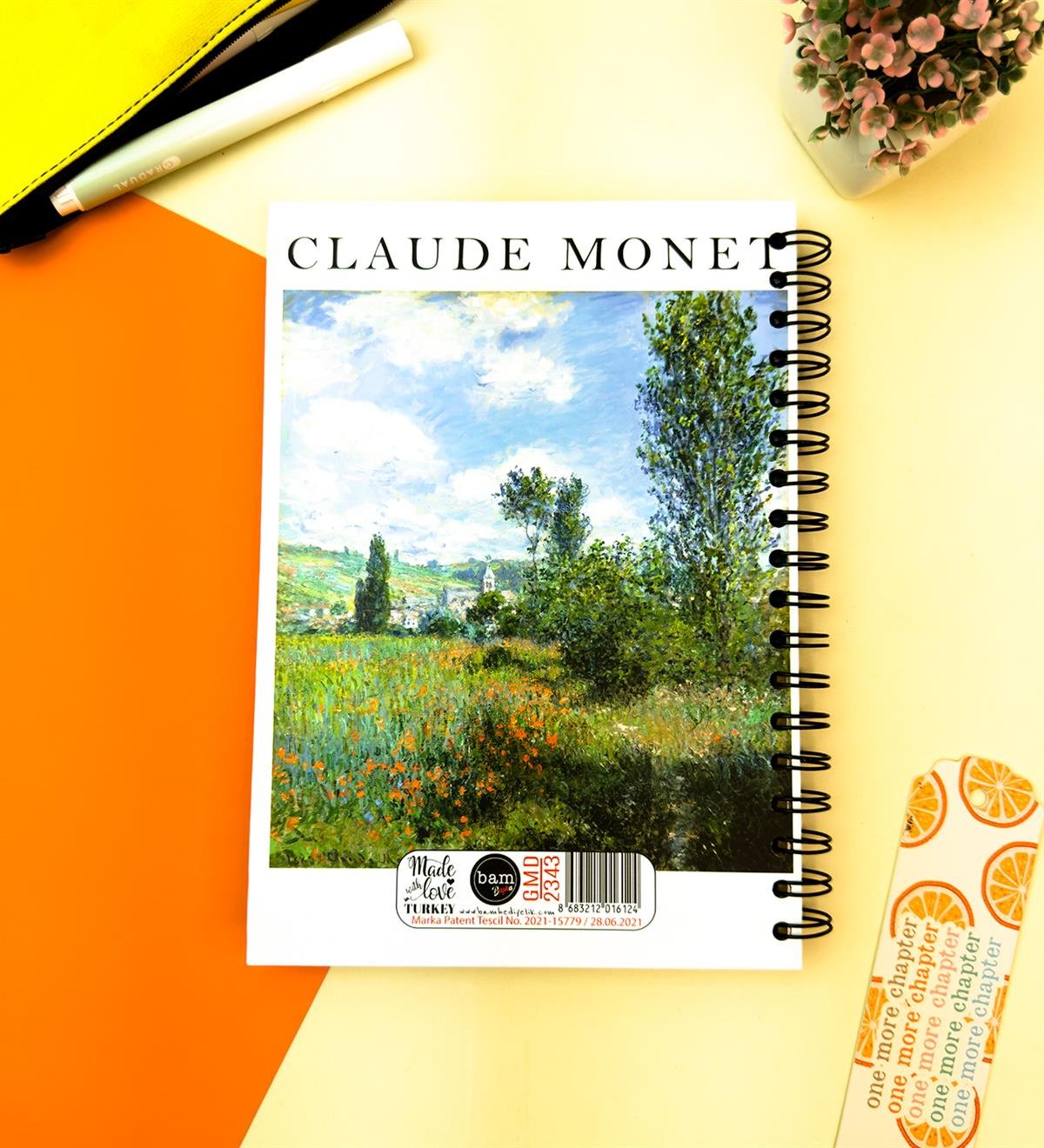 Vetheuil Görünümü Tasarımlı Konuşan AjandagiftmodaGMD-2343-14	